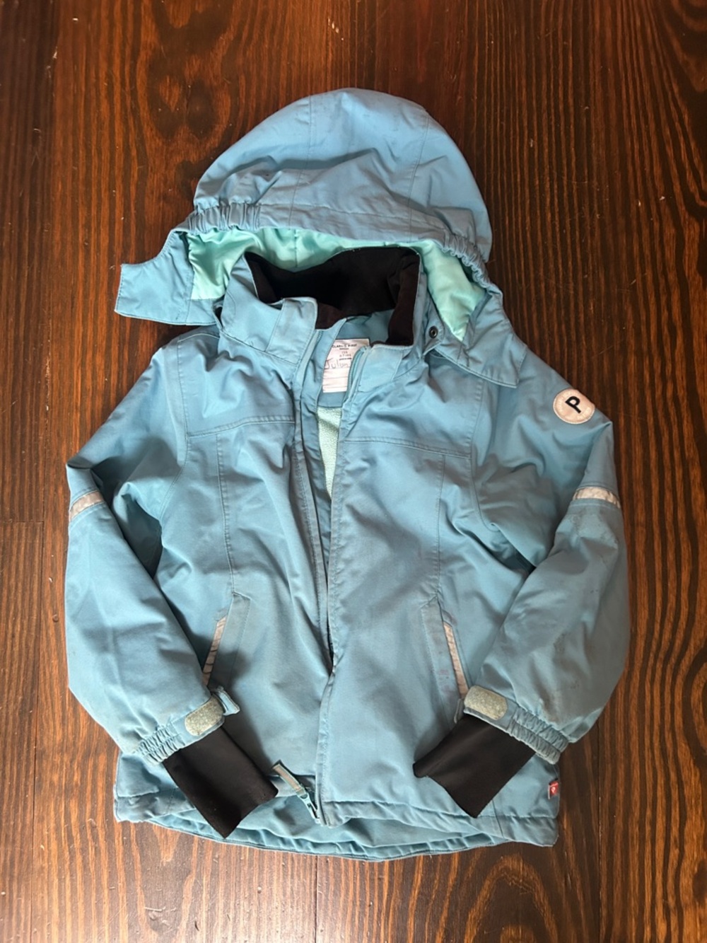 Polarn O. Pyret Light Blue Kids Puffer Jacket with Hood